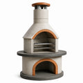 Forno barbecue in pietra refrattaria e acciaio inossidabile