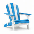 Sedia Adirondack in Legno Composito Blu e Bianco