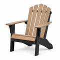 Sedia Adirondack in Legno e Plastica Nera e Naturale per Esterni