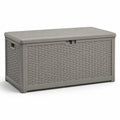 Baule da giardino in resina grigia 120x60x55 cm