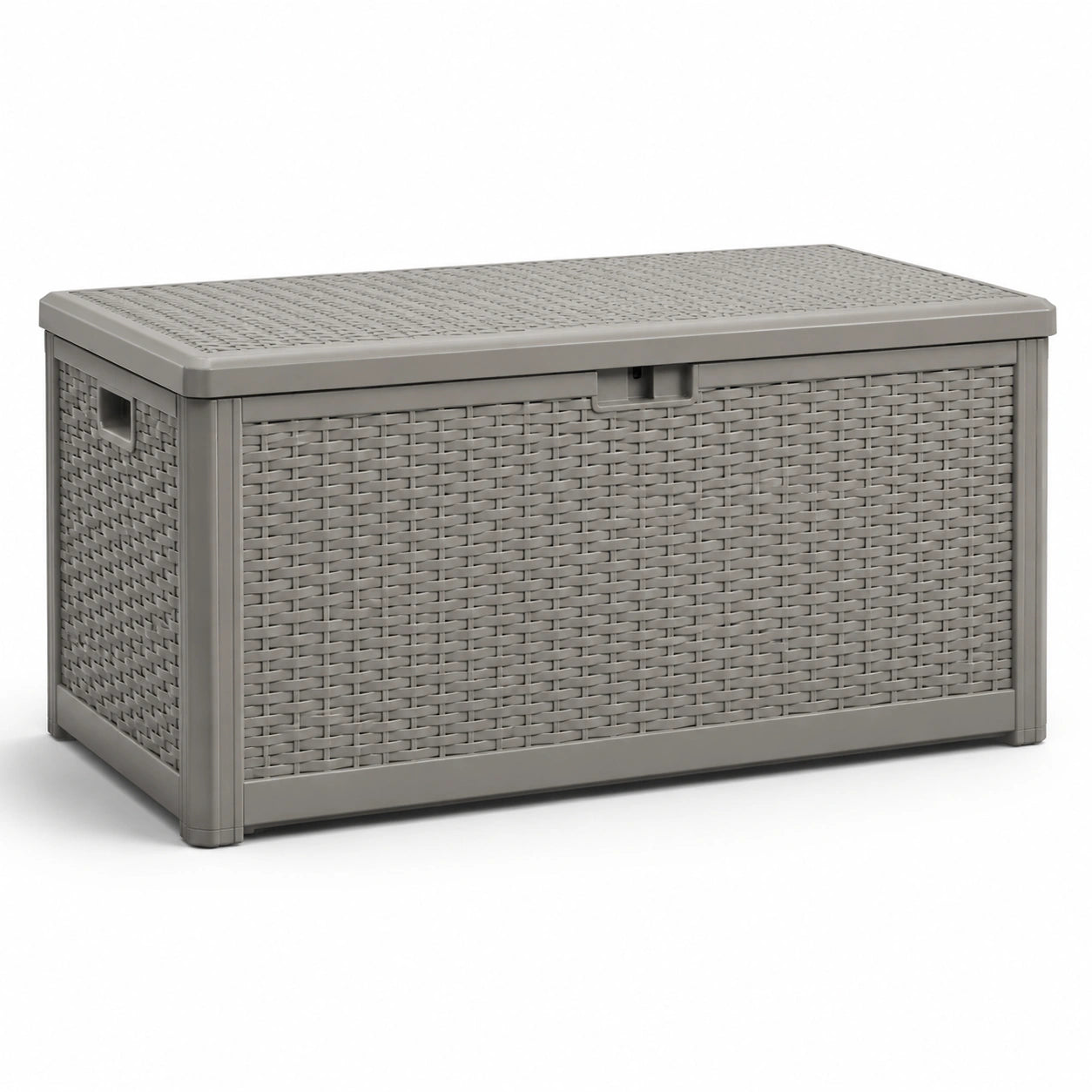 Baule da giardino in resina grigia 120x60x55 cm