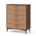 Cassettiera in legno e MDF con maniglie in metallo