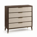 Cassettiera in legno con cassetti in MDF beige