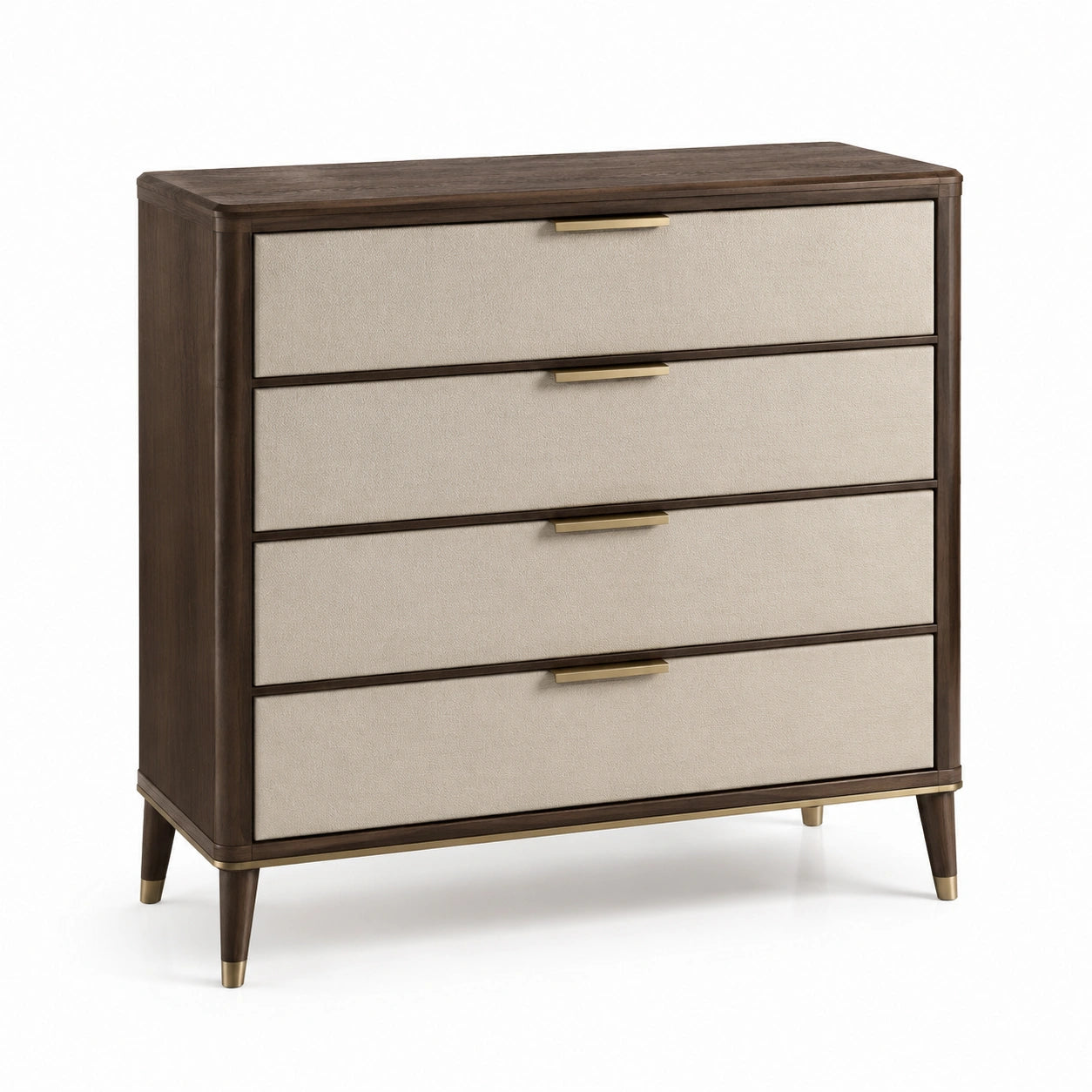Cassettiera in legno con cassetti in MDF beige