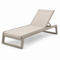 Lettino prendisole regolabile in plastica grigio 200x75 cm