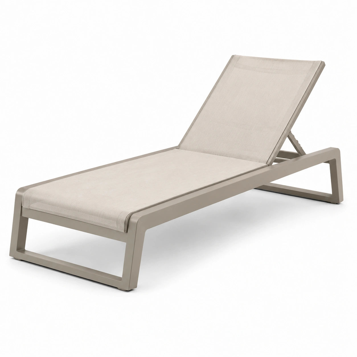 Lettino prendisole regolabile in plastica grigio 200x75 cm