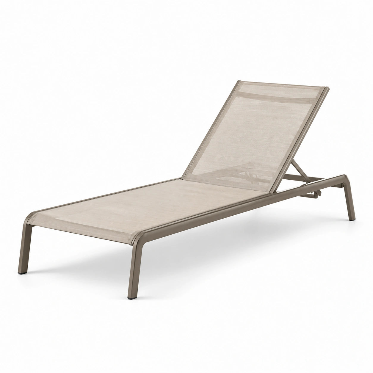 Sdraio in Alluminio e Textilene Beige